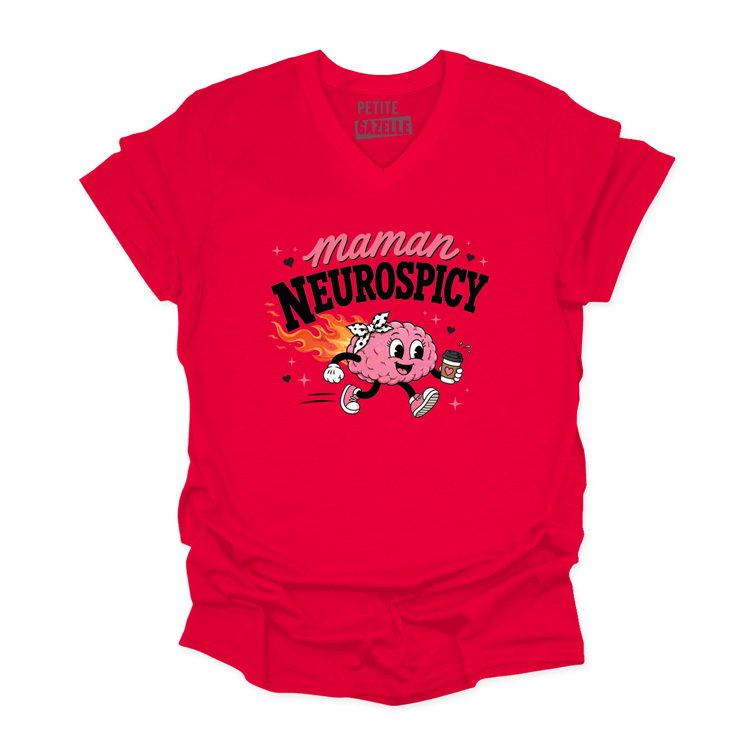 TSHIRT COL en V | Maman Neurospicy