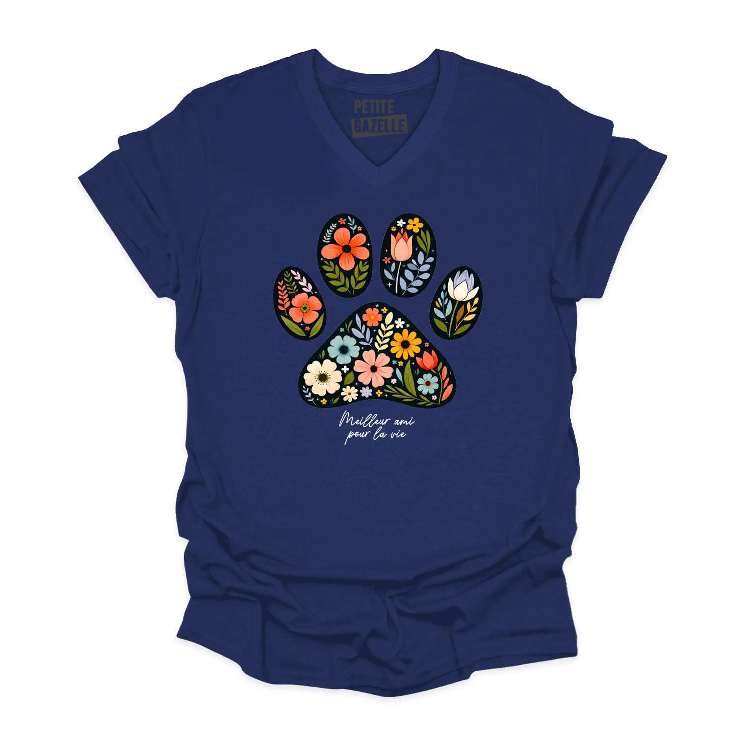 TSHIRT COL en V | Meilleur ami pour la vie