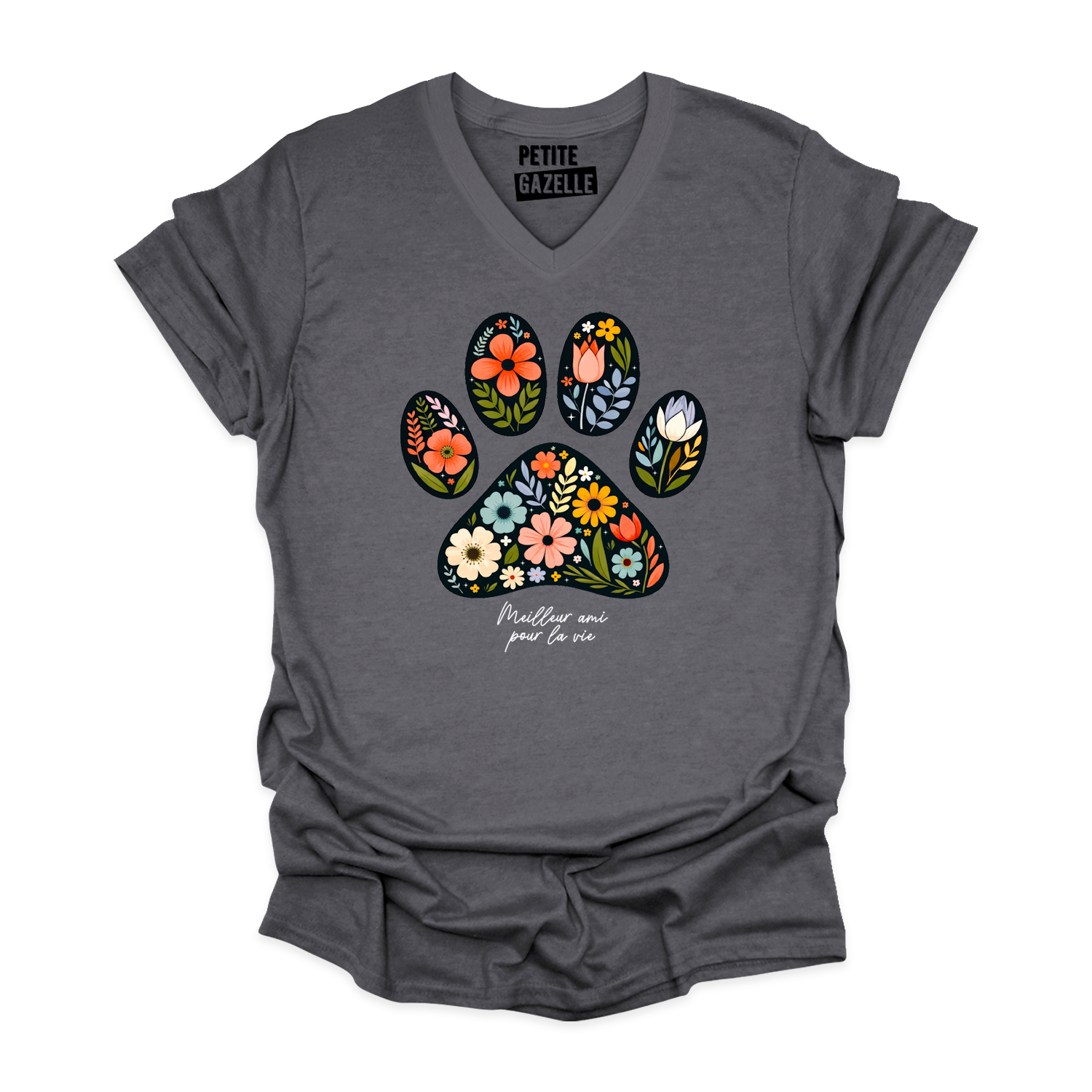 TSHIRT COL en V | Meilleur ami pour la vie
