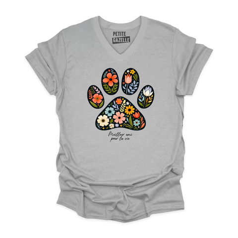 TSHIRT COL en V | Meilleur ami pour la vie