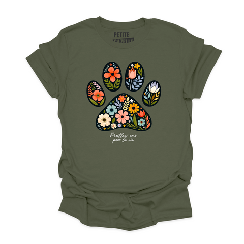 T-SHIRT COL ROND | Meilleur ami pour la vie