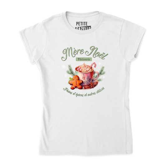 TSHIRT AJUSTÉ | Mère Noël Pâtisserie - T-Shirt coupe ajustée - Petite Gazelle Atelier