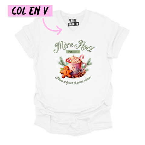 TSHIRT COL en V | Mère Noël Pâtisserie