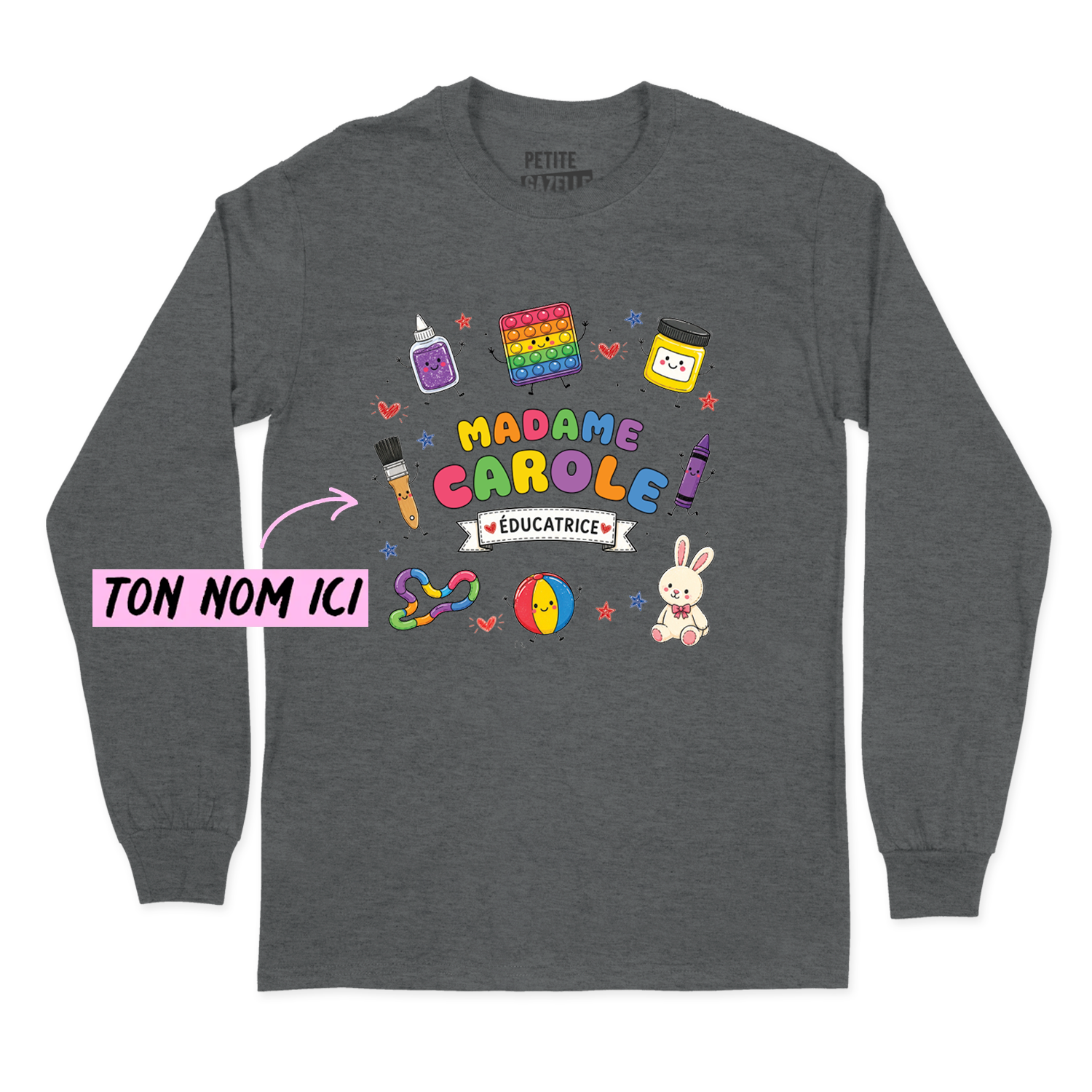 T-SHIRT À MANCHES LONGUES | Madame Éducatrice
