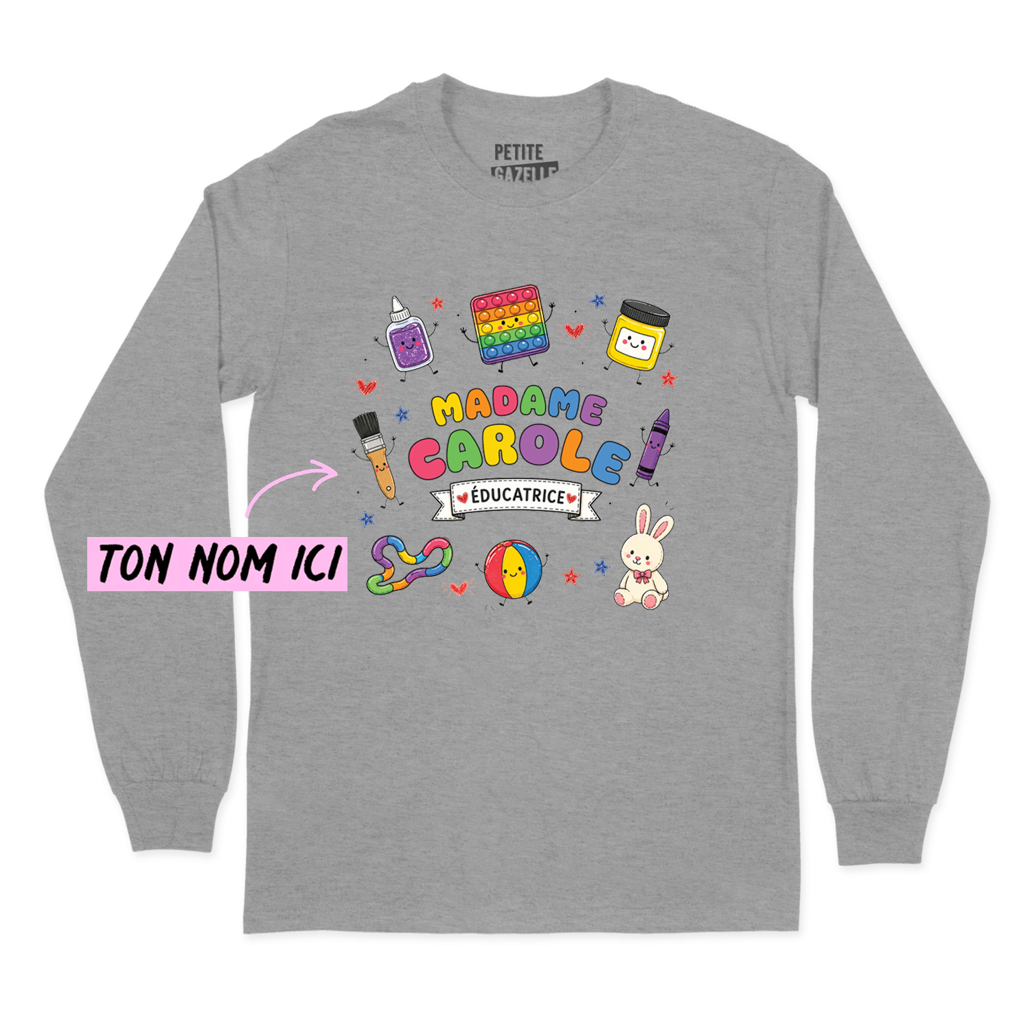 T-SHIRT À MANCHES LONGUES | Madame Éducatrice