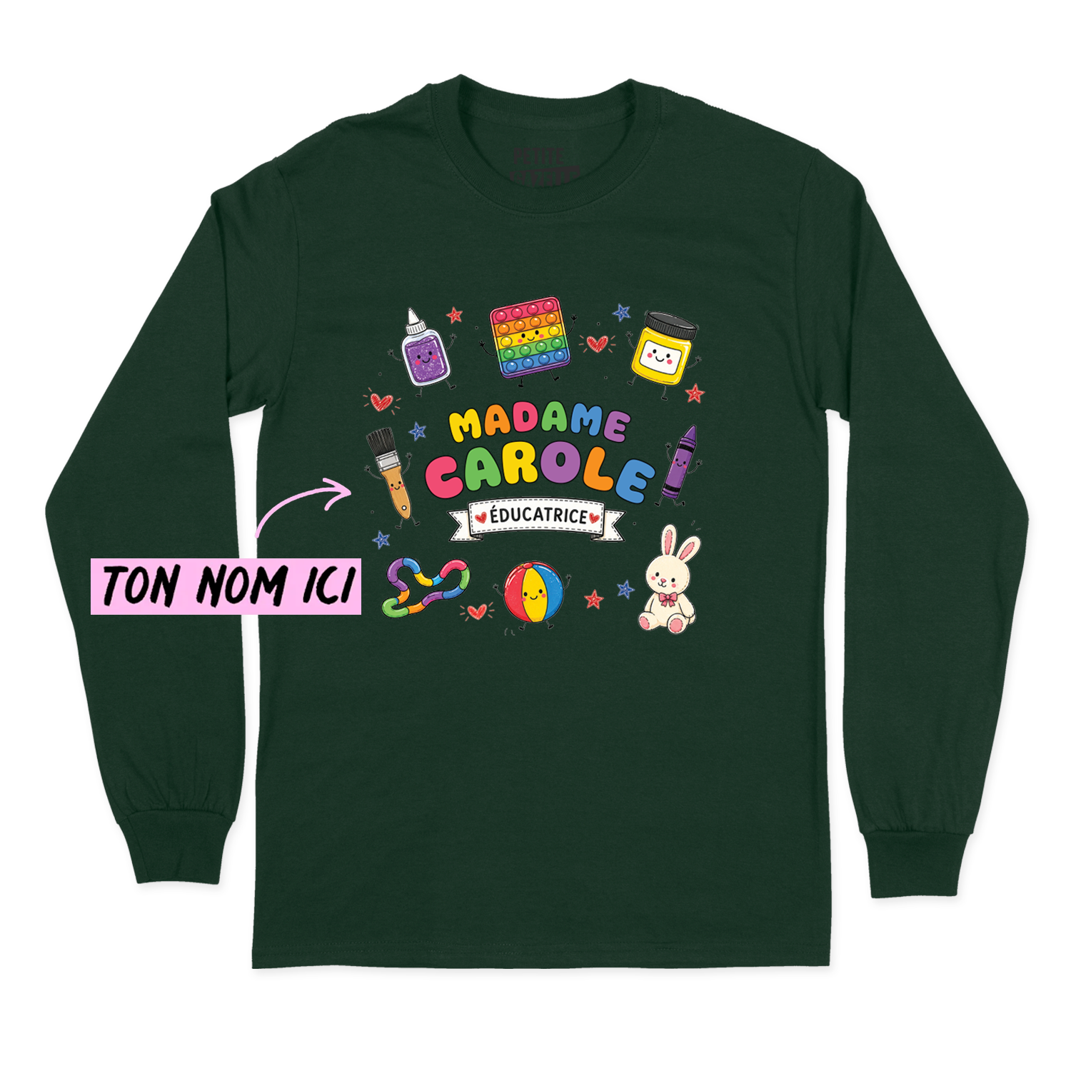 T-SHIRT À MANCHES LONGUES | Madame Éducatrice