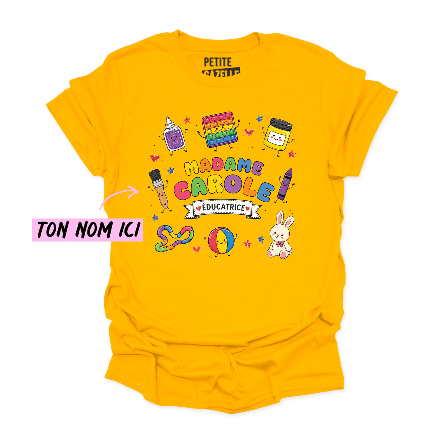 T-SHIRT COL ROND | Madame Éducatrice