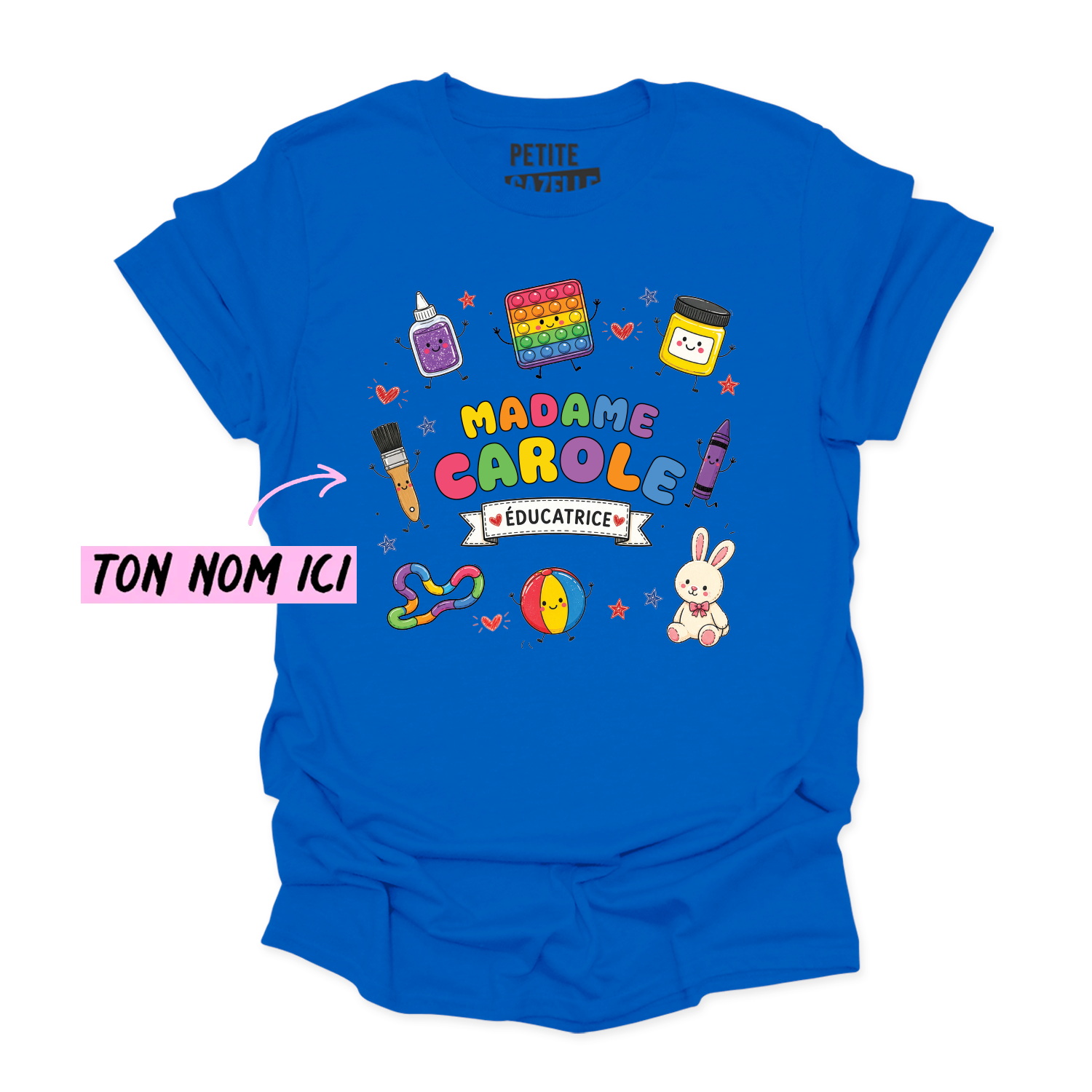 T-SHIRT COL ROND | Madame Éducatrice