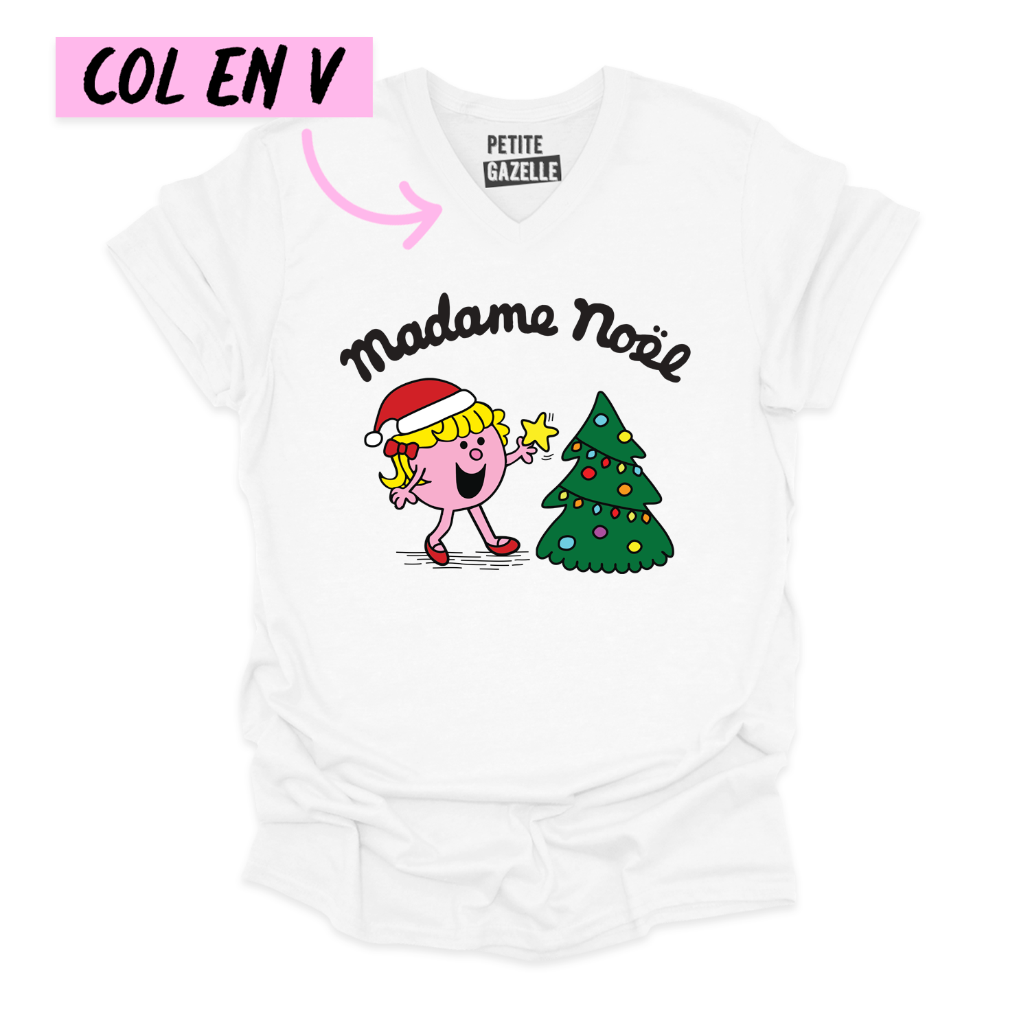 TSHIRT COL en V | Madame Noël