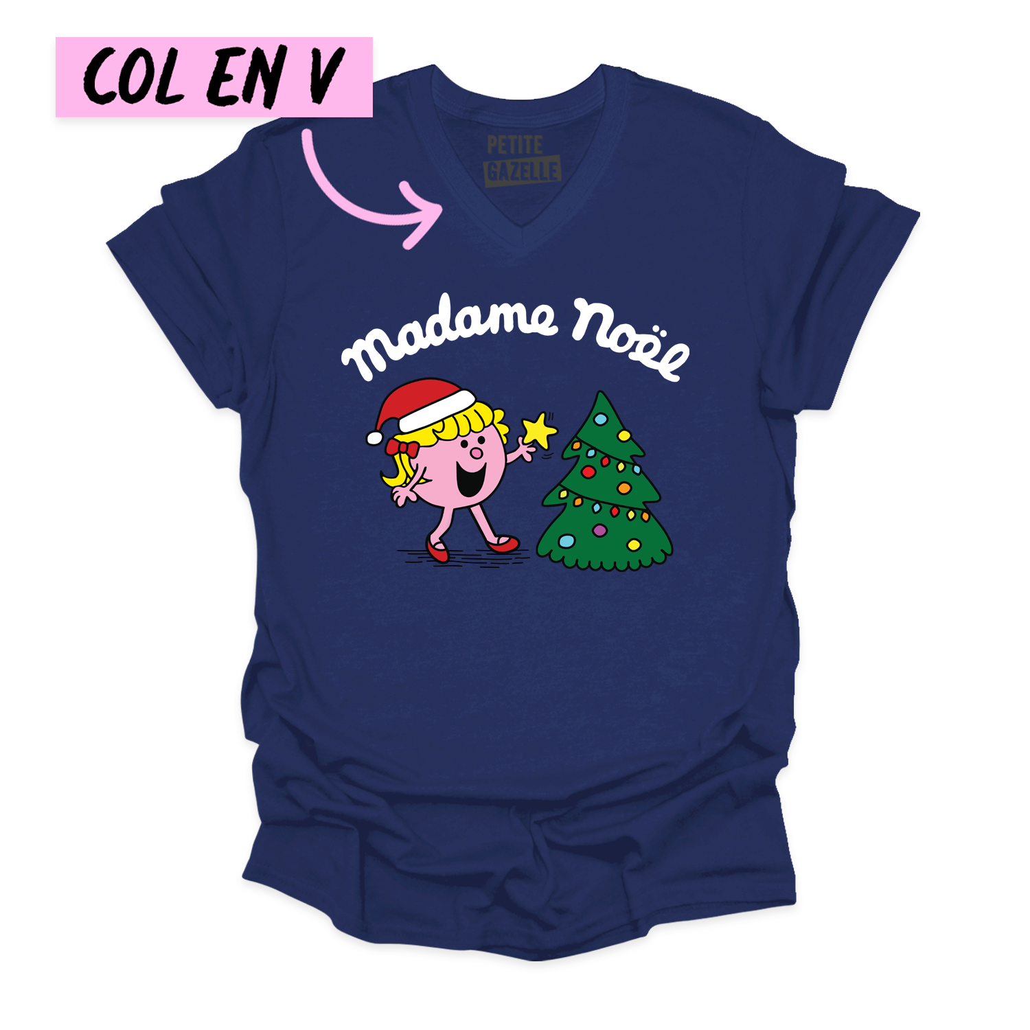 TSHIRT COL en V | Madame Noël