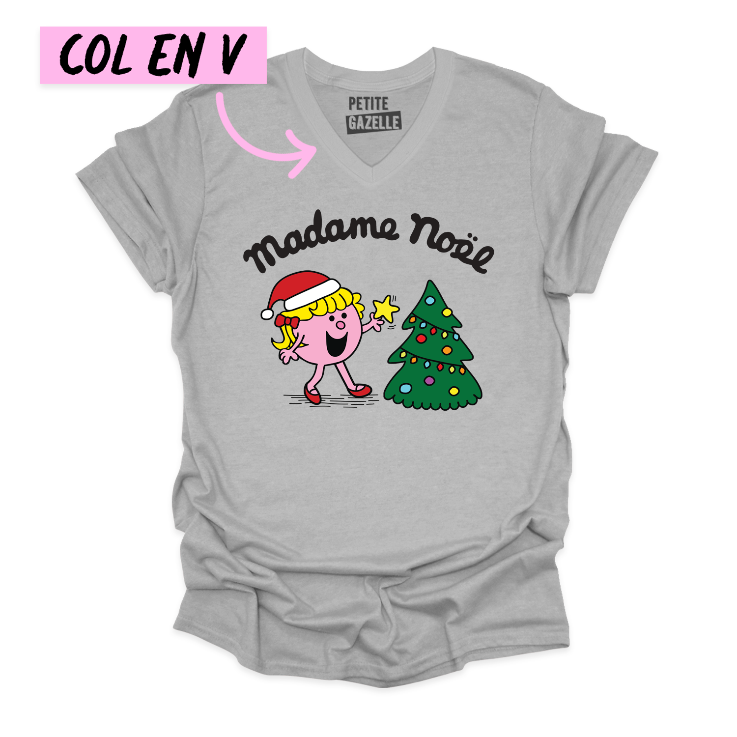 TSHIRT COL en V | Madame Noël