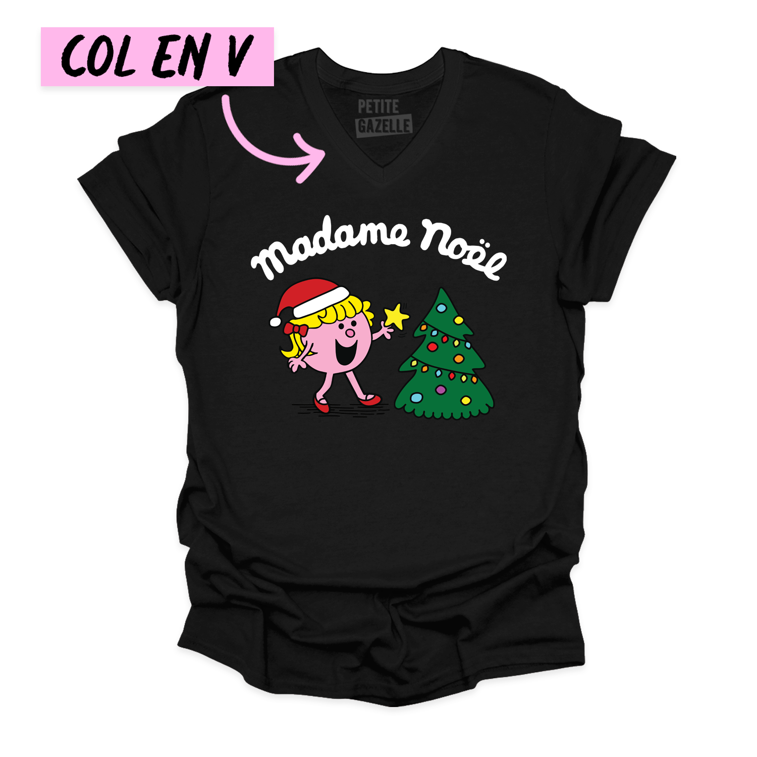 TSHIRT COL en V | Madame Noël