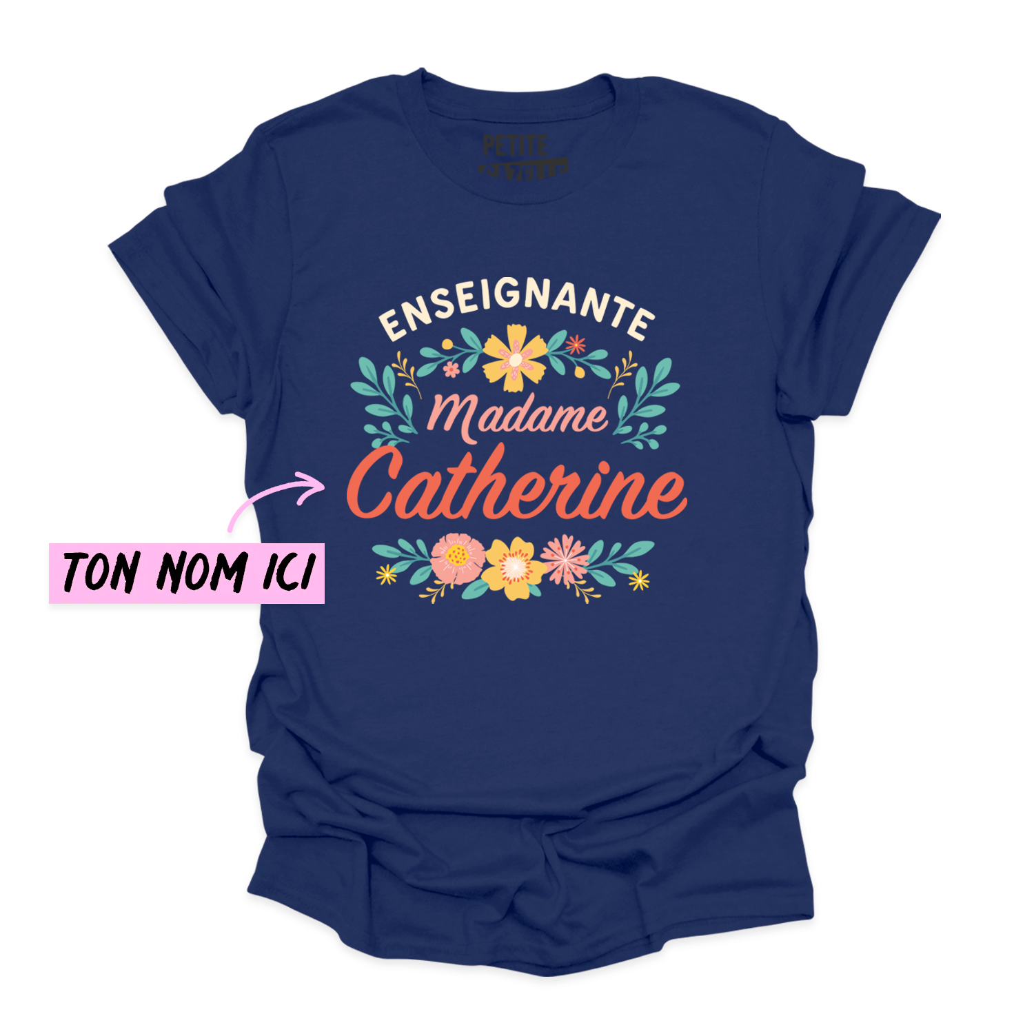 T-SHIRT COL ROND | Madame Fleurs