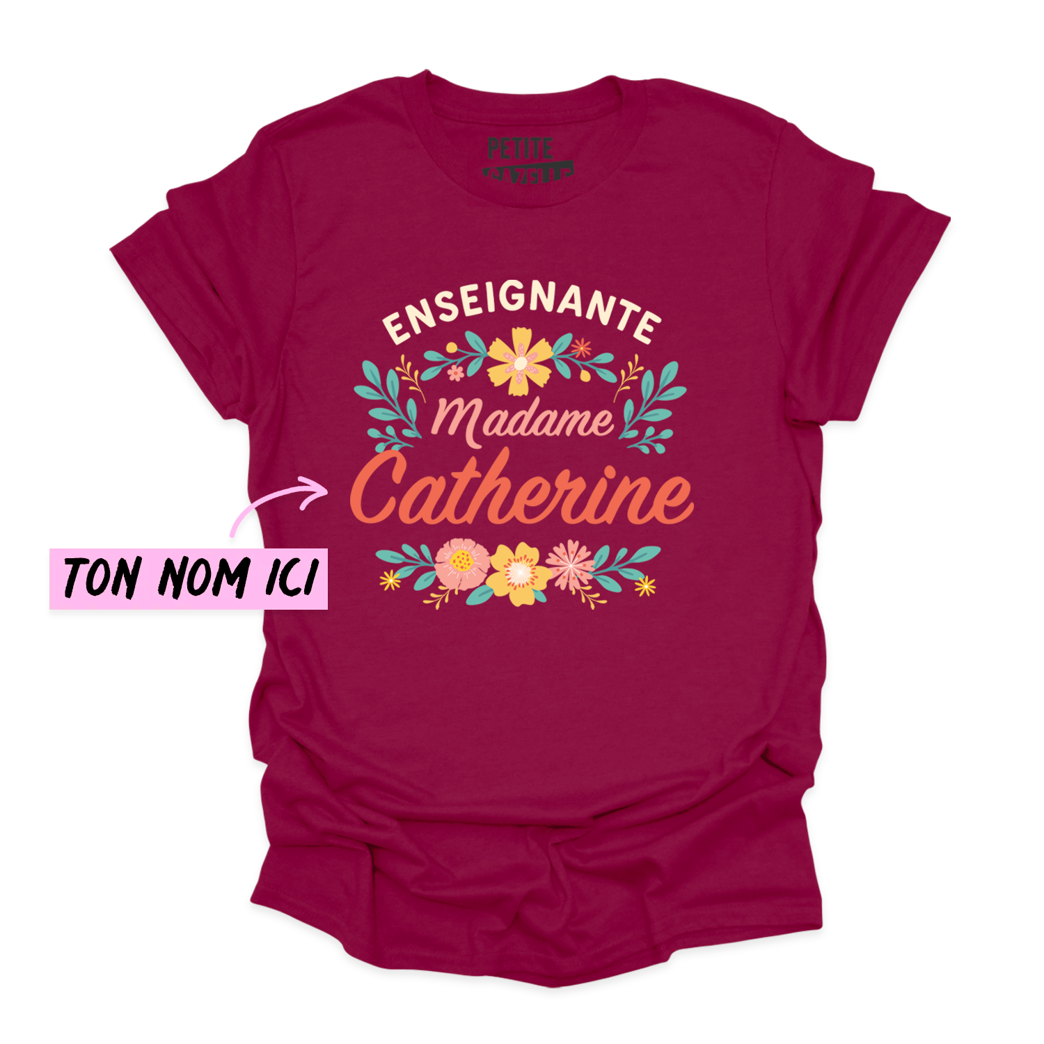 T-SHIRT COL ROND | Madame Fleurs