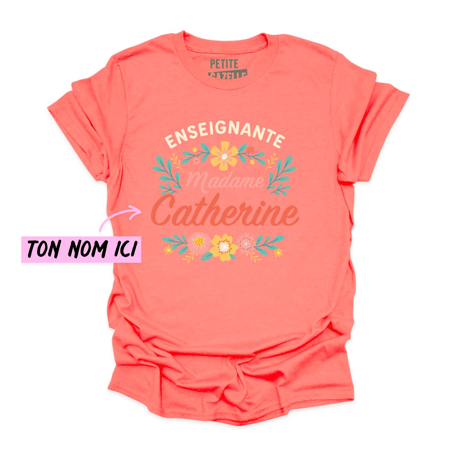 T-SHIRT COL ROND | Madame Fleurs