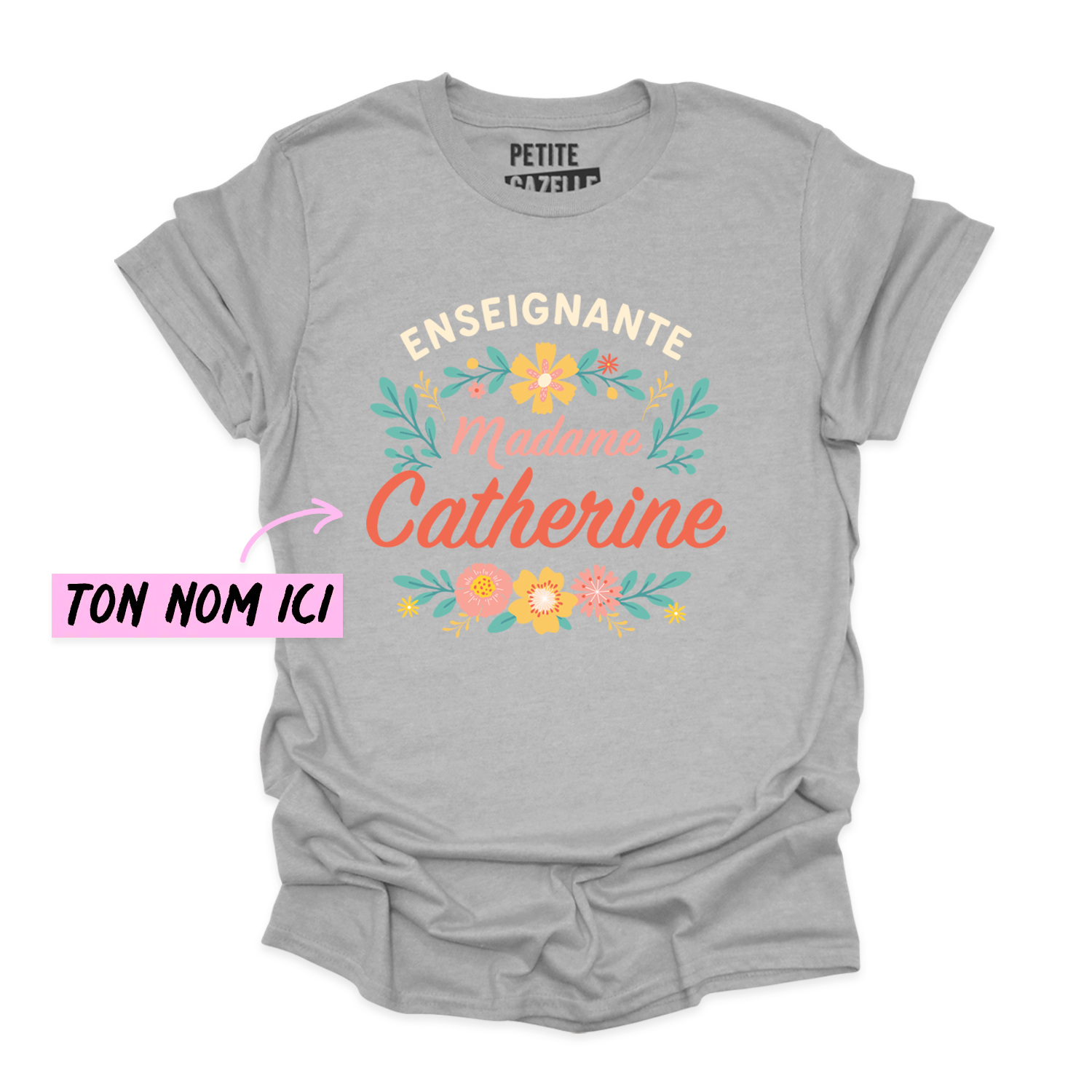 T-SHIRT COL ROND | Madame Fleurs