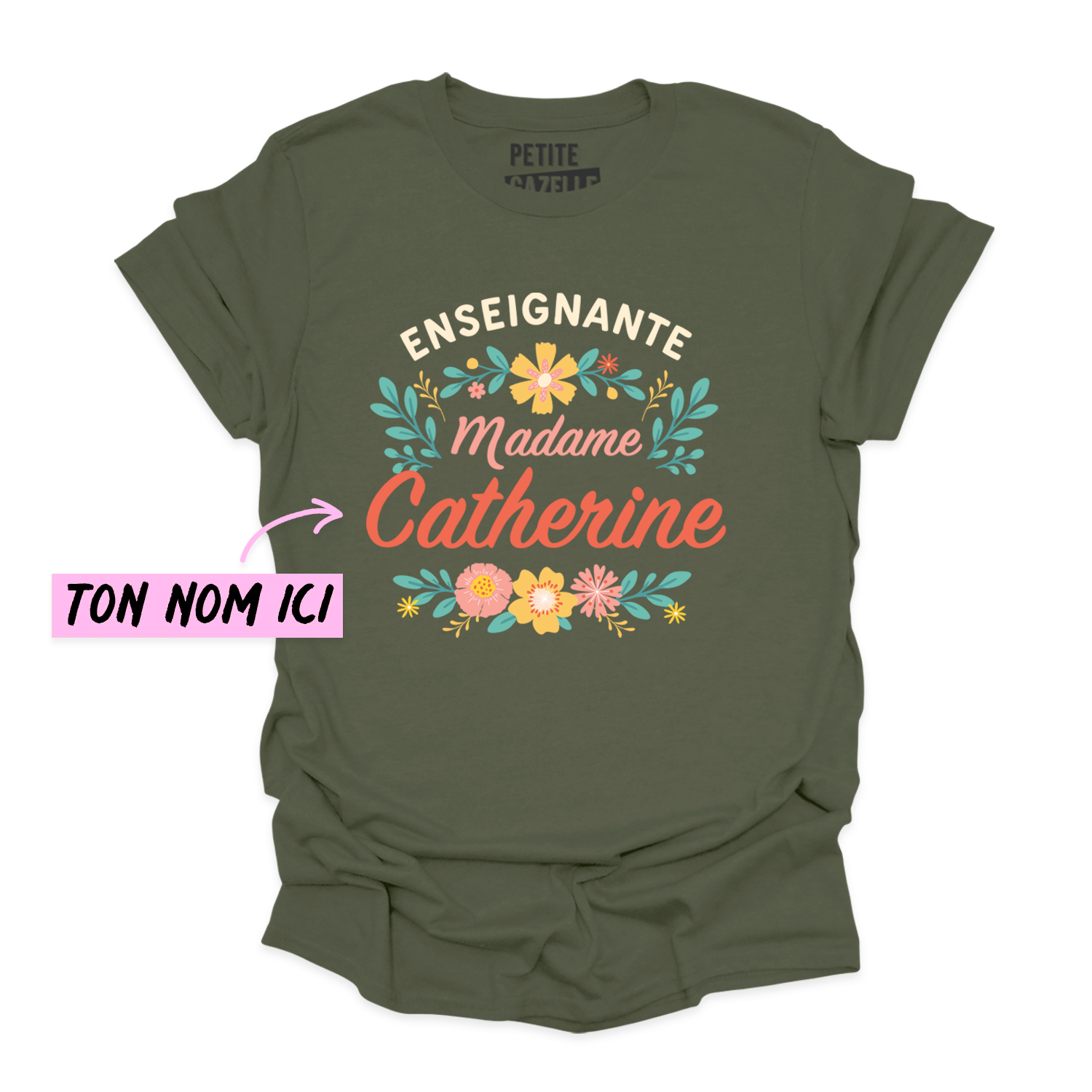 T-SHIRT COL ROND | Madame Fleurs