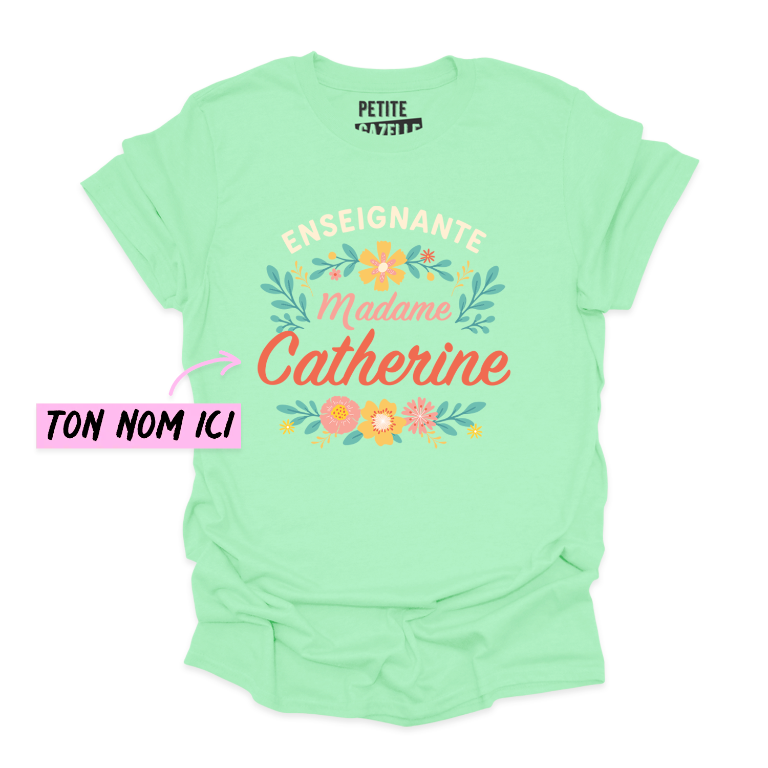 T-SHIRT COL ROND | Madame Fleurs