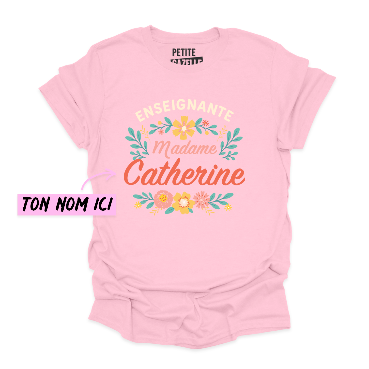 T-SHIRT COL ROND | Madame Fleurs