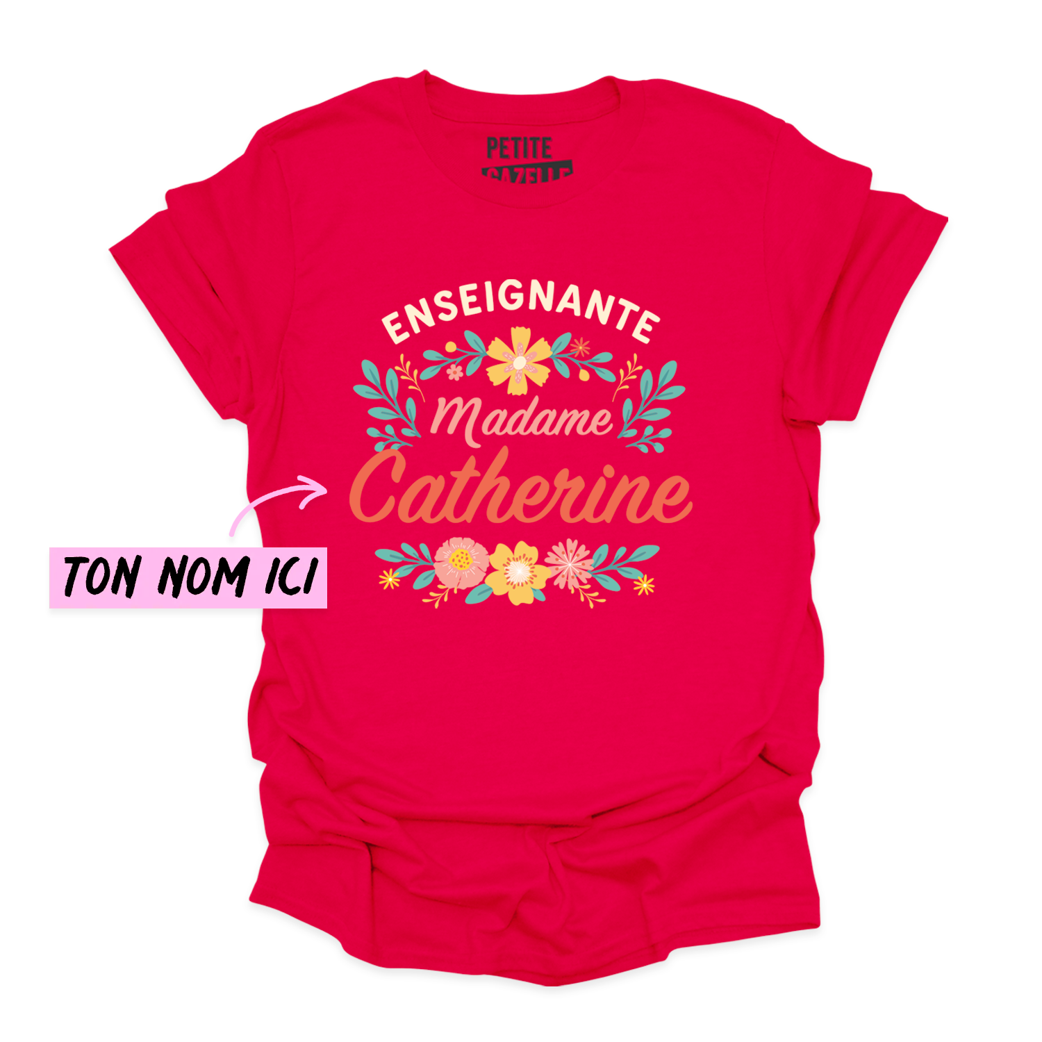 T-SHIRT COL ROND | Madame Fleurs