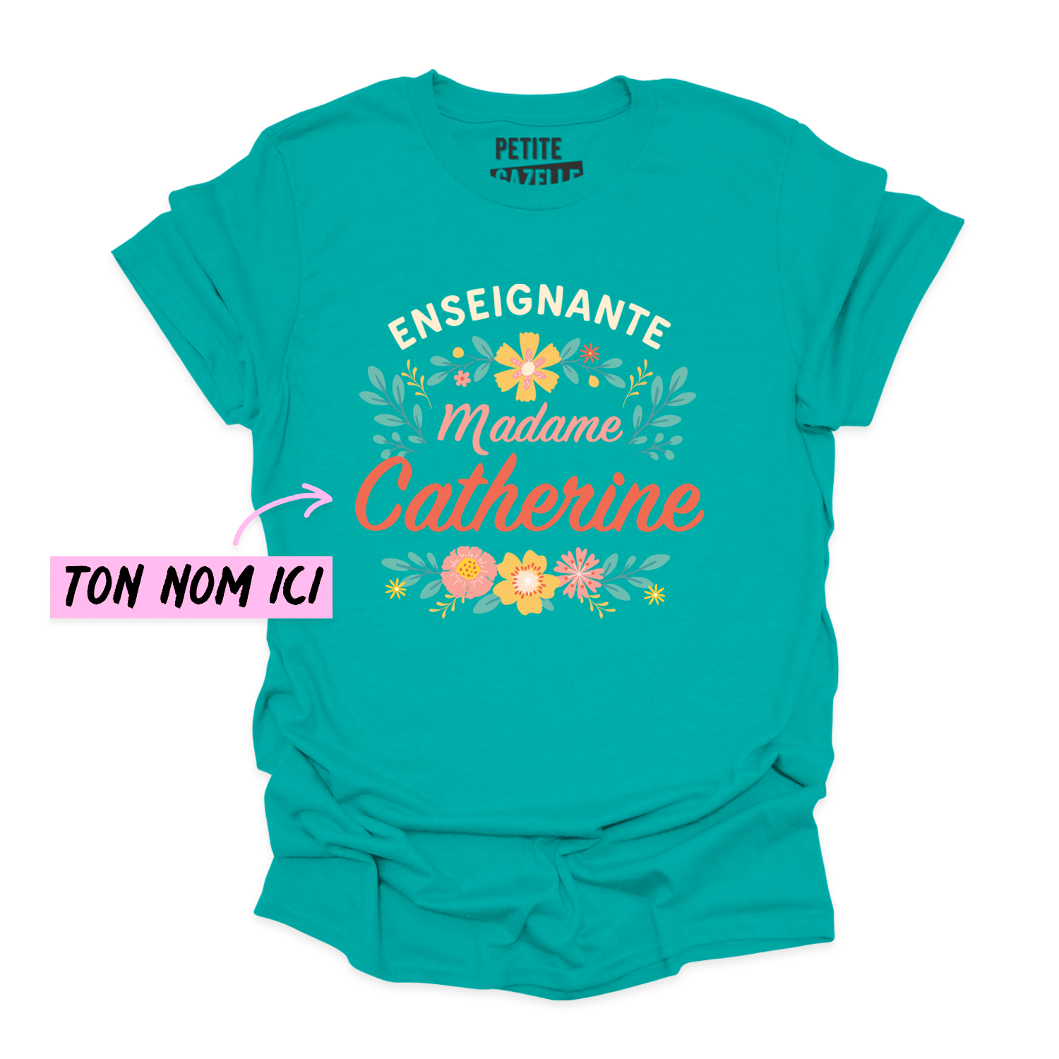 T-SHIRT COL ROND | Madame Fleurs