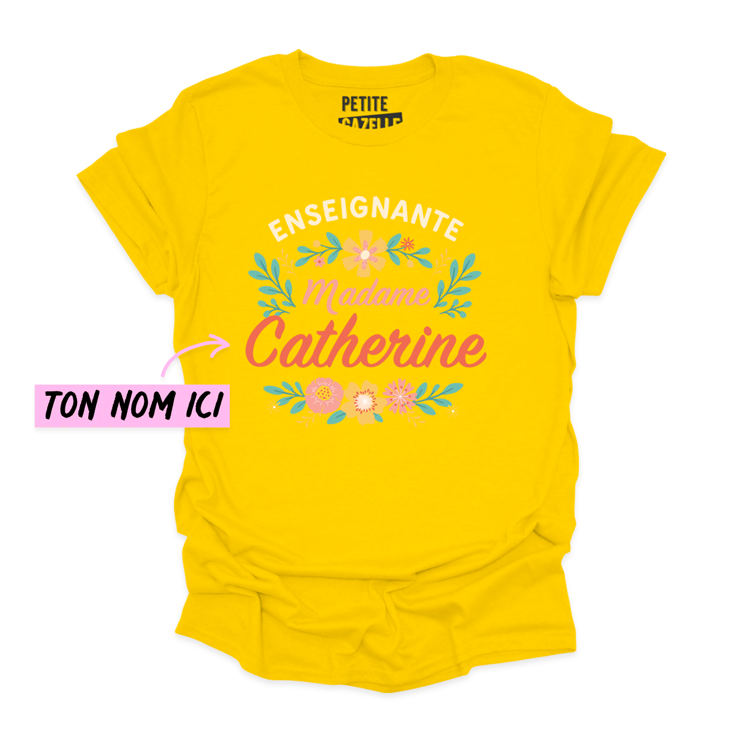 T-SHIRT COL ROND | Madame Fleurs
