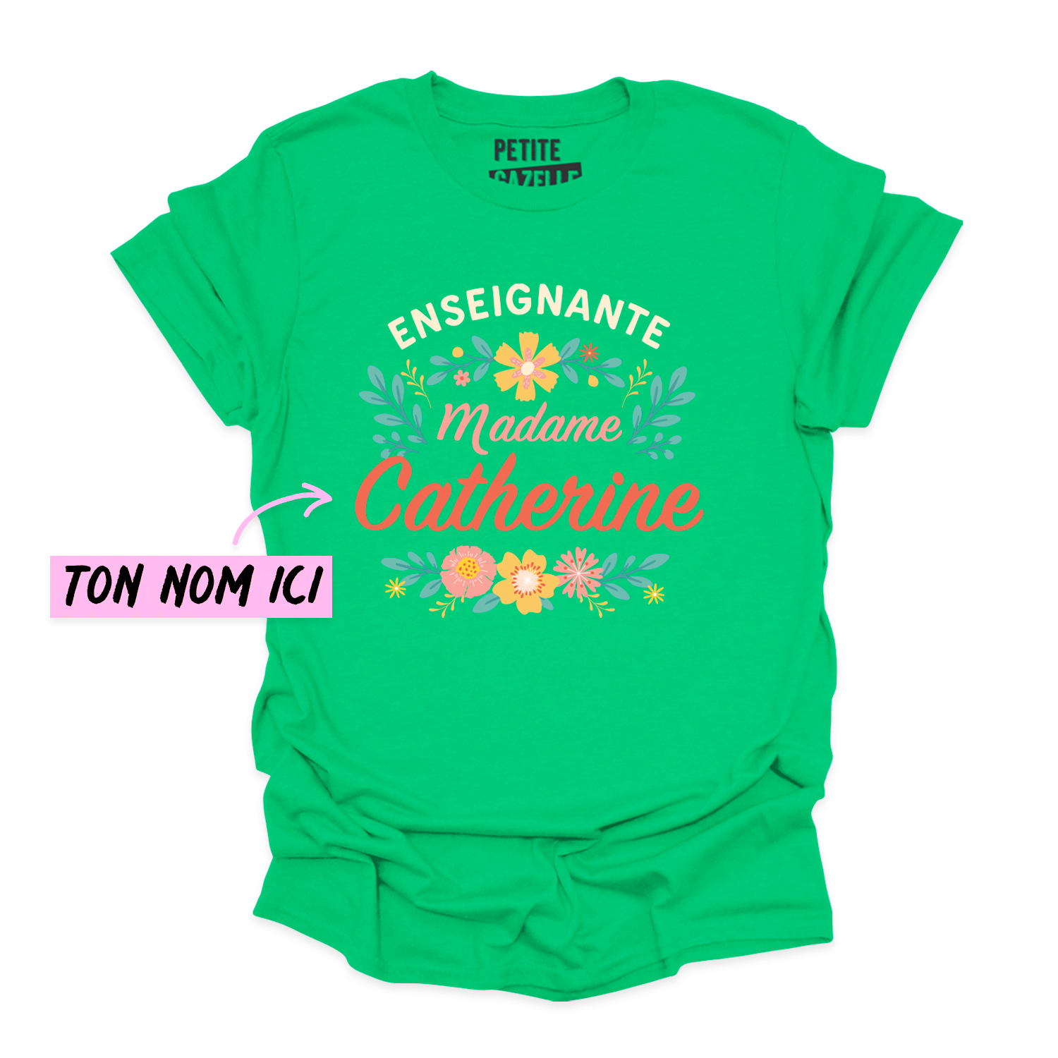 T-SHIRT COL ROND | Madame Fleurs