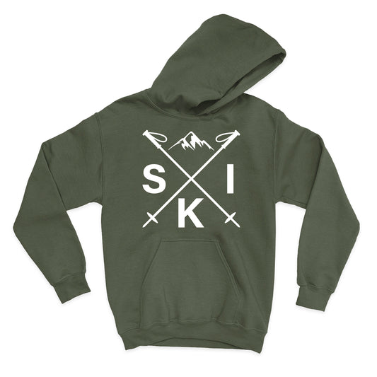 L - Hoodie kaki - SKI