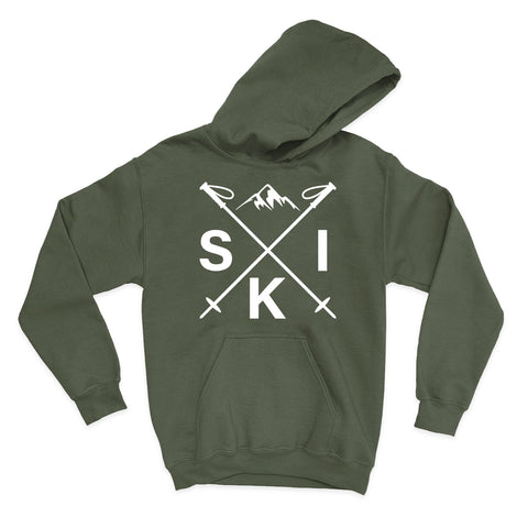 L - Hoodie kaki - SKI