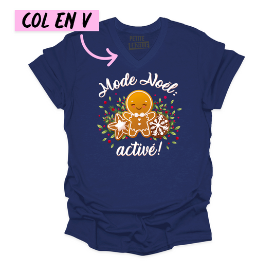 TSHIRT COL en V | Mode Noël : activé !