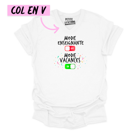 TSHIRT COL en V | Mode Vacances, ON !