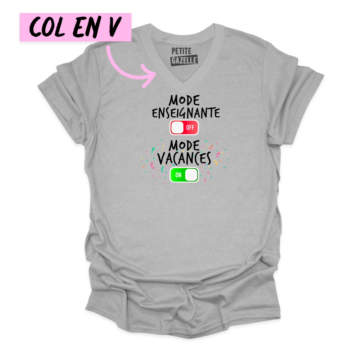 TSHIRT COL en V | Mode Vacances, ON !