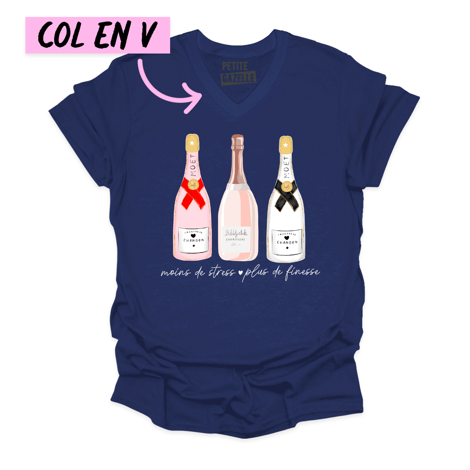 TSHIRT COL en V | Moins de stress, plus de finesse