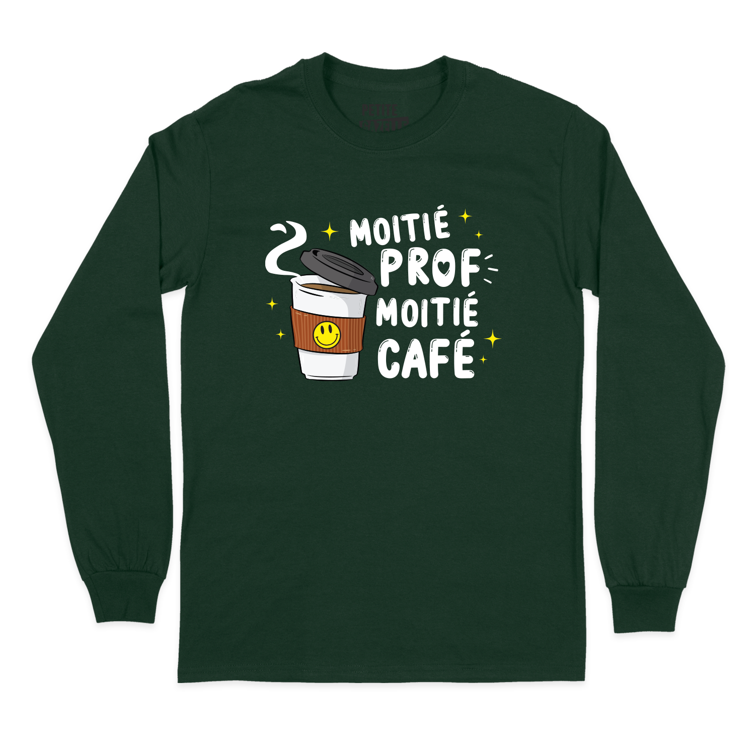T-SHIRT À MANCHES LONGUES | Moitié Prof, Moitié Café