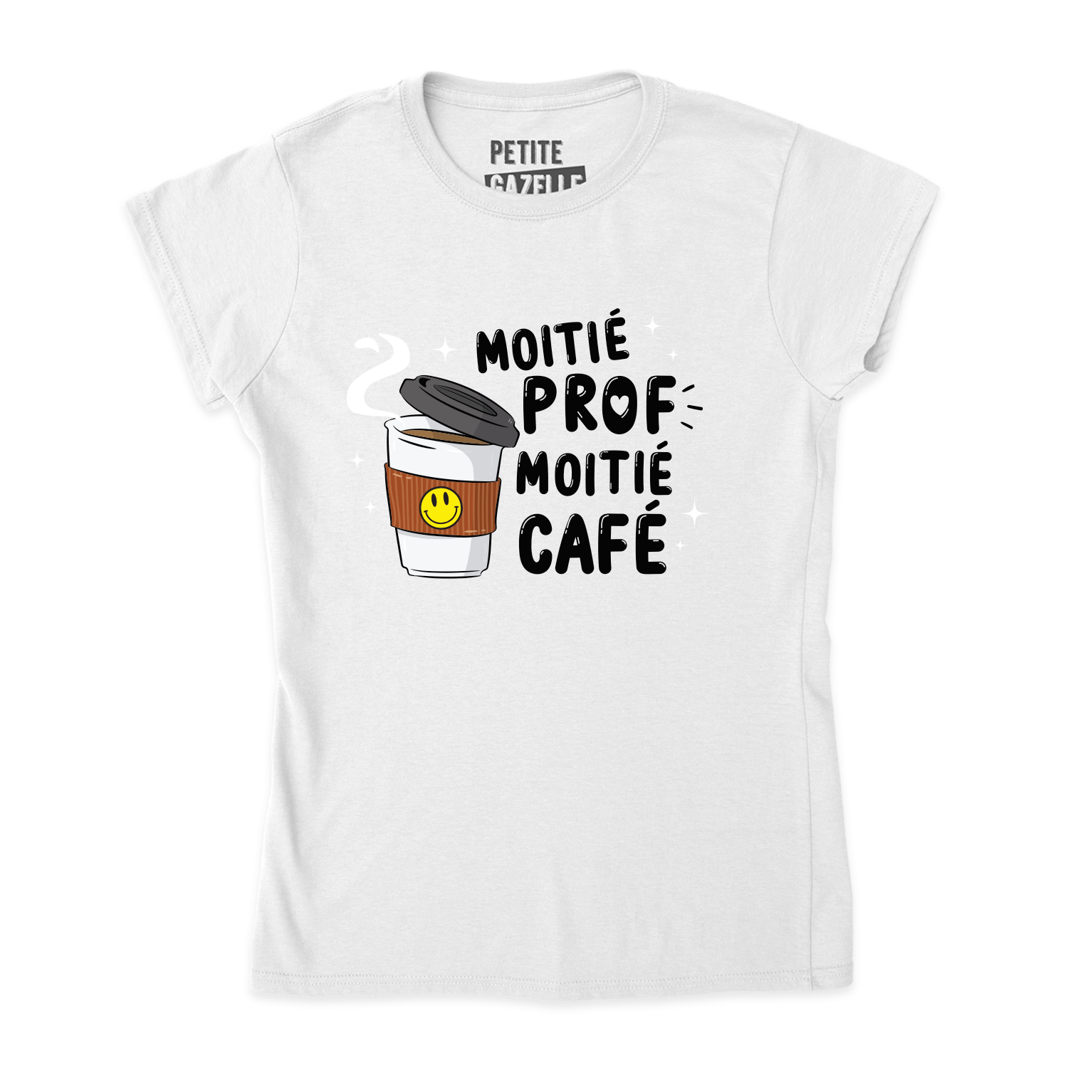 TSHIRT AJUSTÉ | Moitié prof, moitié café