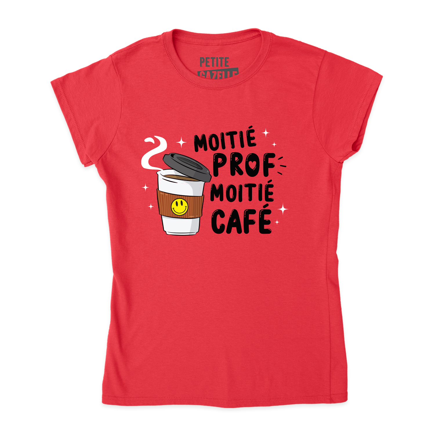 TSHIRT AJUSTÉ | Moitié prof, moitié café