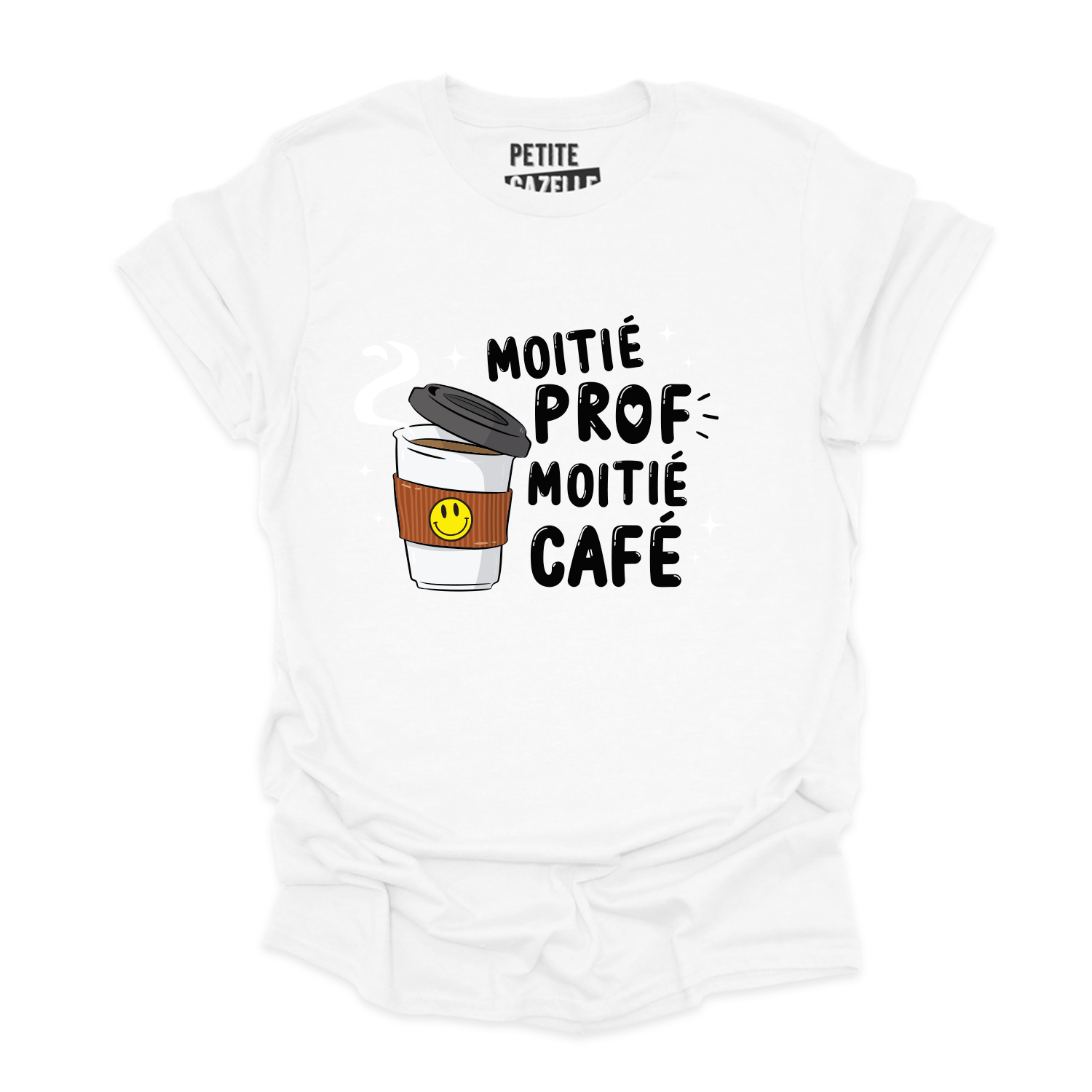 T-SHIRT COL ROND | Moitié prof, moitié café