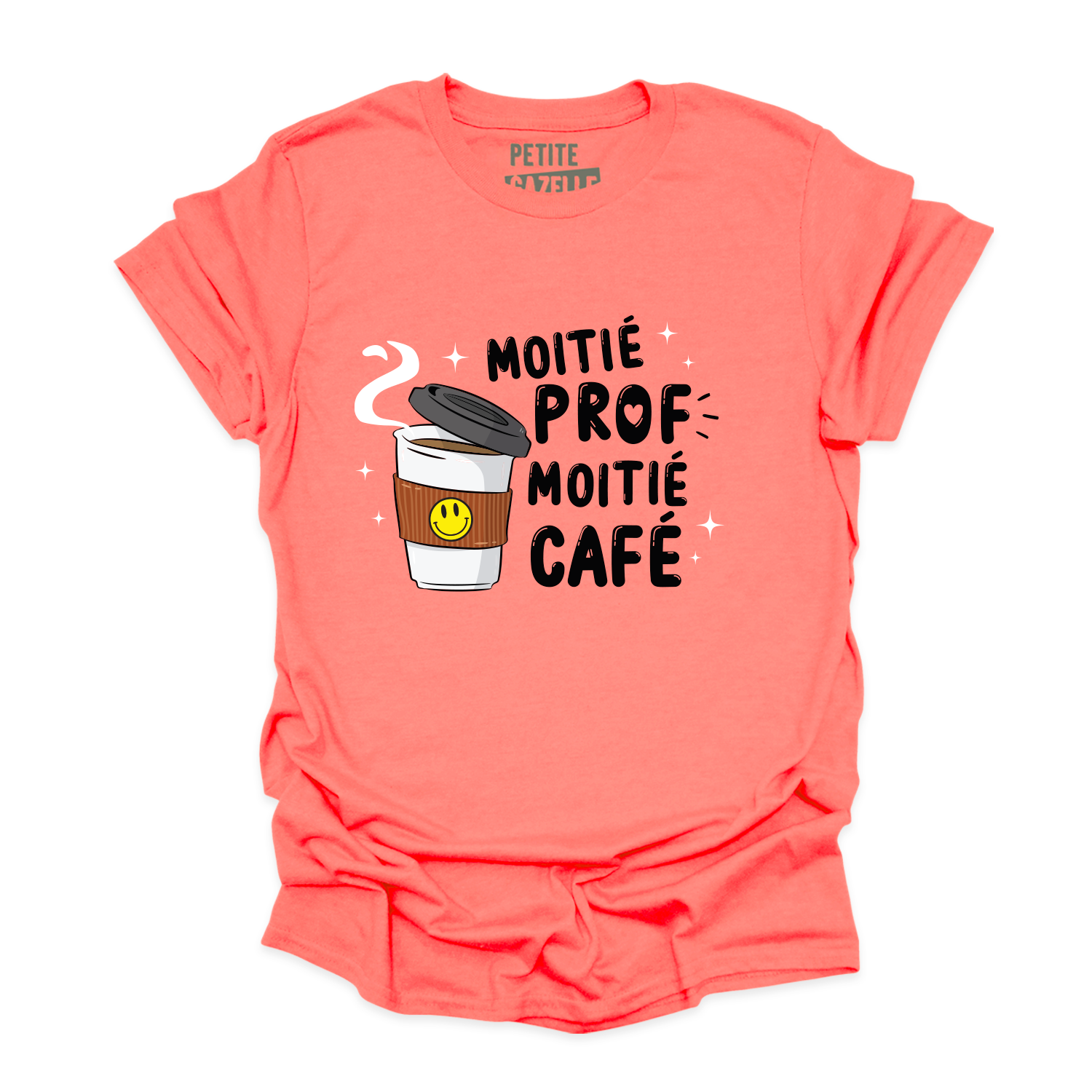 T-SHIRT COL ROND | Moitié prof, moitié café