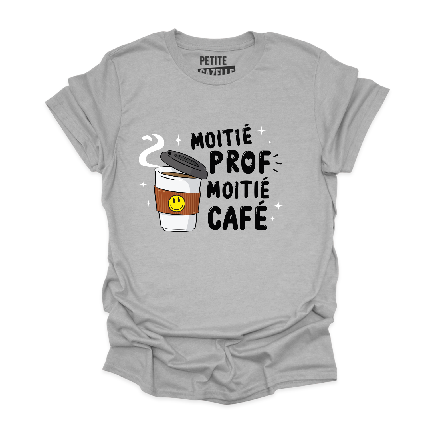 T-SHIRT COL ROND | Moitié prof, moitié café