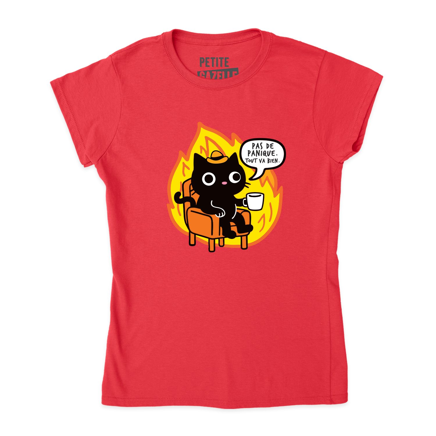TSHIRT AJUSTÉ | Pas de panique, tout va bien.