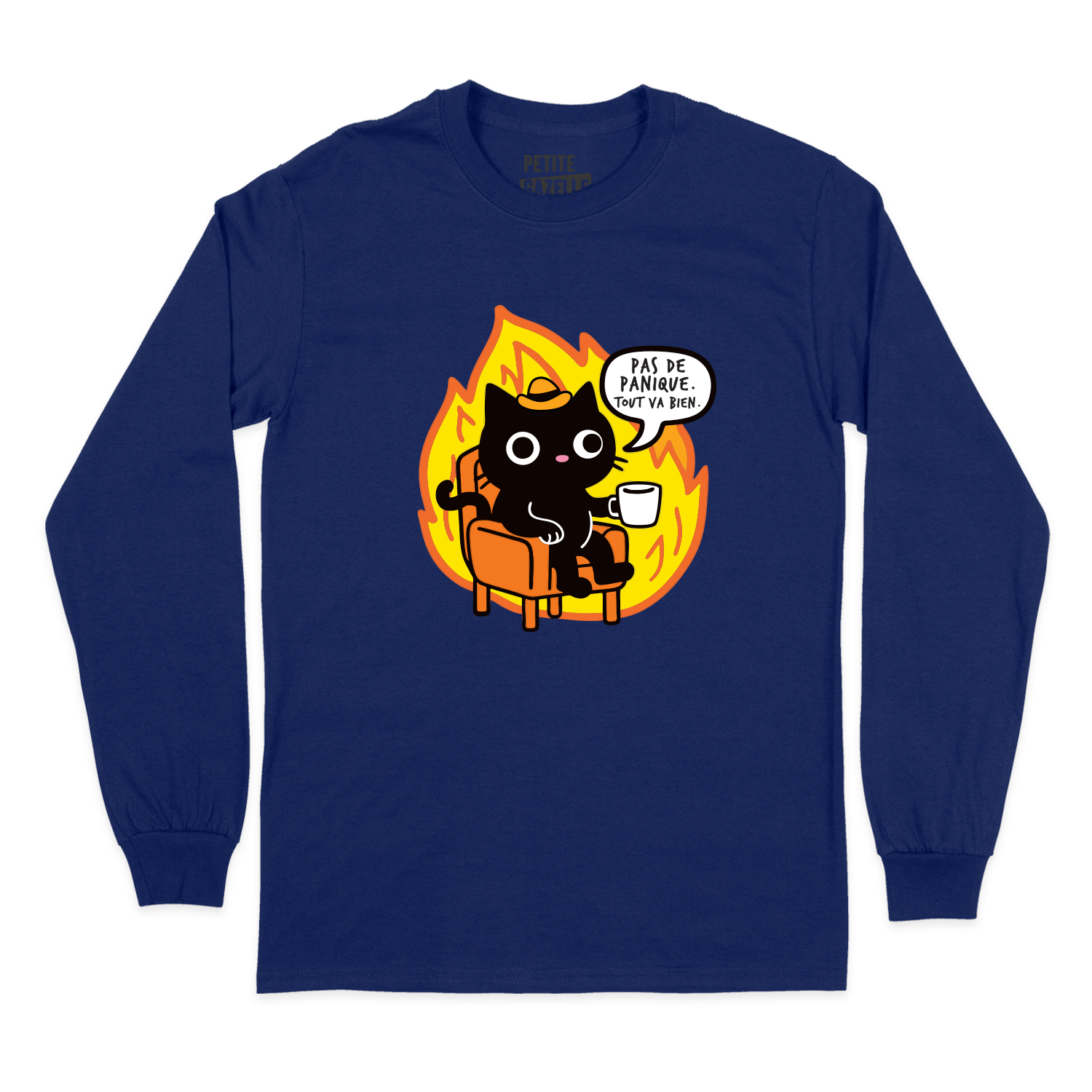T-SHIRT À MANCHES LONGUES | Pas de panique, tout va bien.