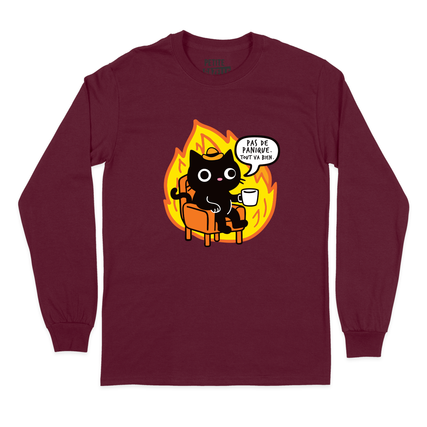 T-SHIRT À MANCHES LONGUES | Pas de panique, tout va bien.