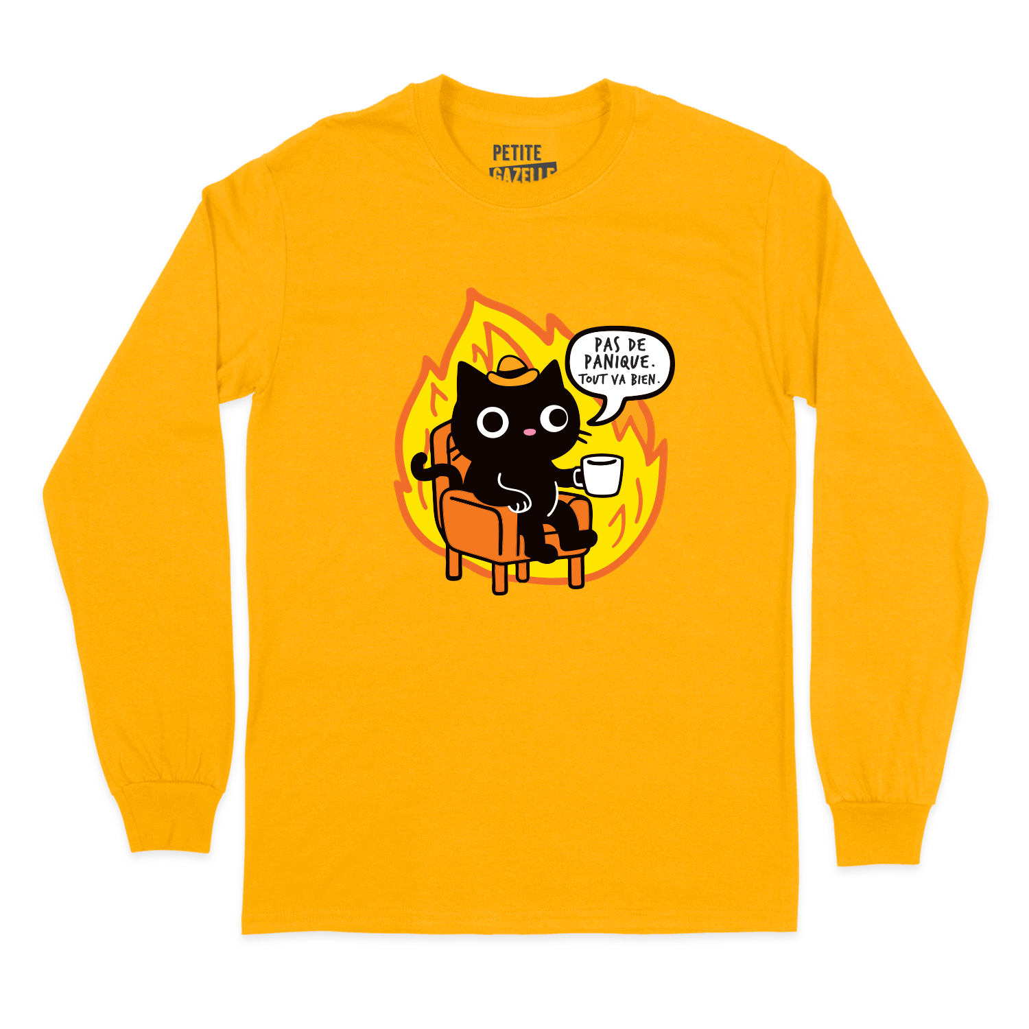 T-SHIRT À MANCHES LONGUES | Pas de panique, tout va bien.
