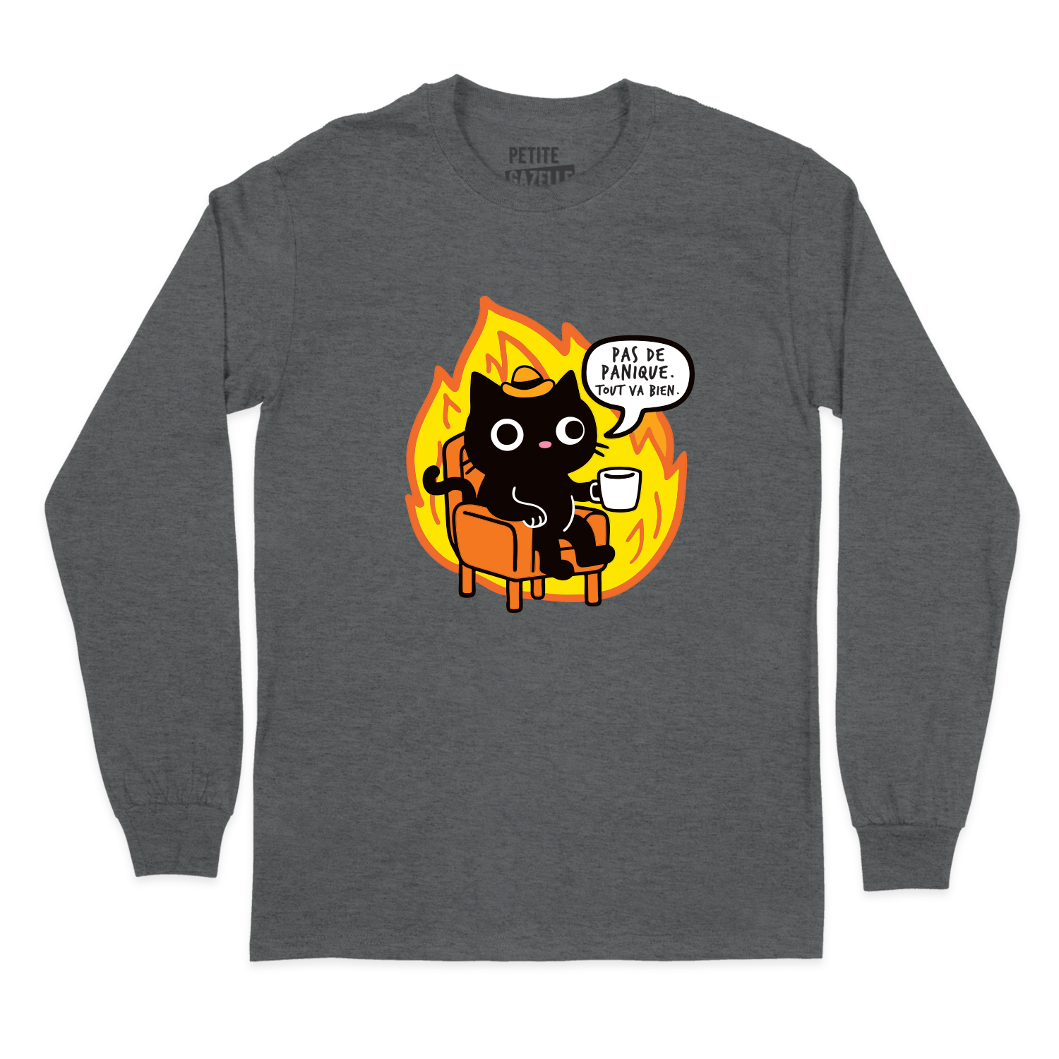 T-SHIRT À MANCHES LONGUES | Pas de panique, tout va bien.