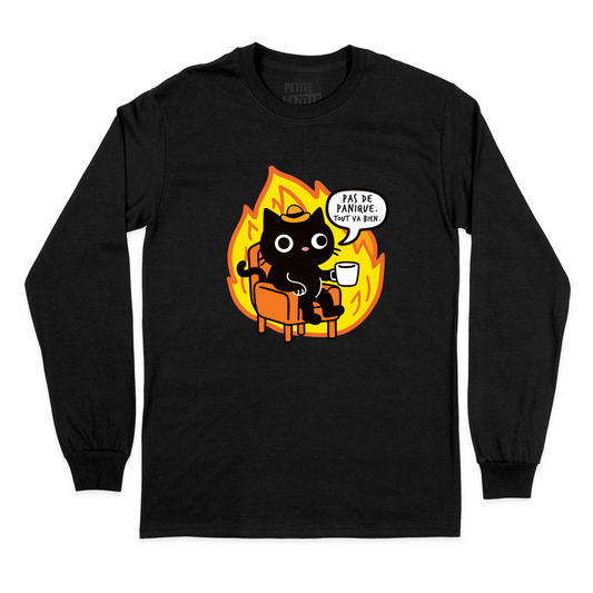 T-SHIRT À MANCHES LONGUES | Pas de panique, tout va bien.