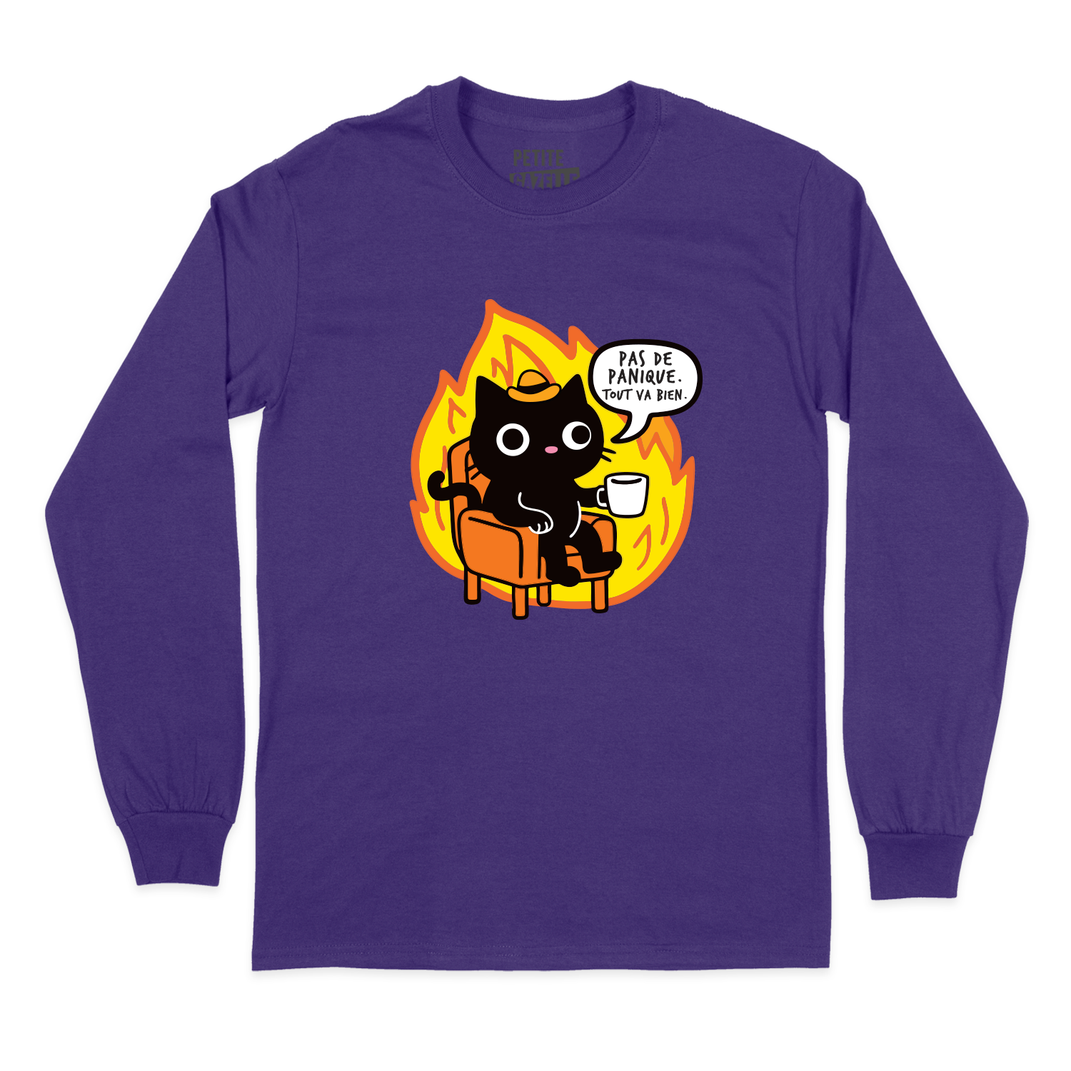 T-SHIRT À MANCHES LONGUES | Pas de panique, tout va bien.