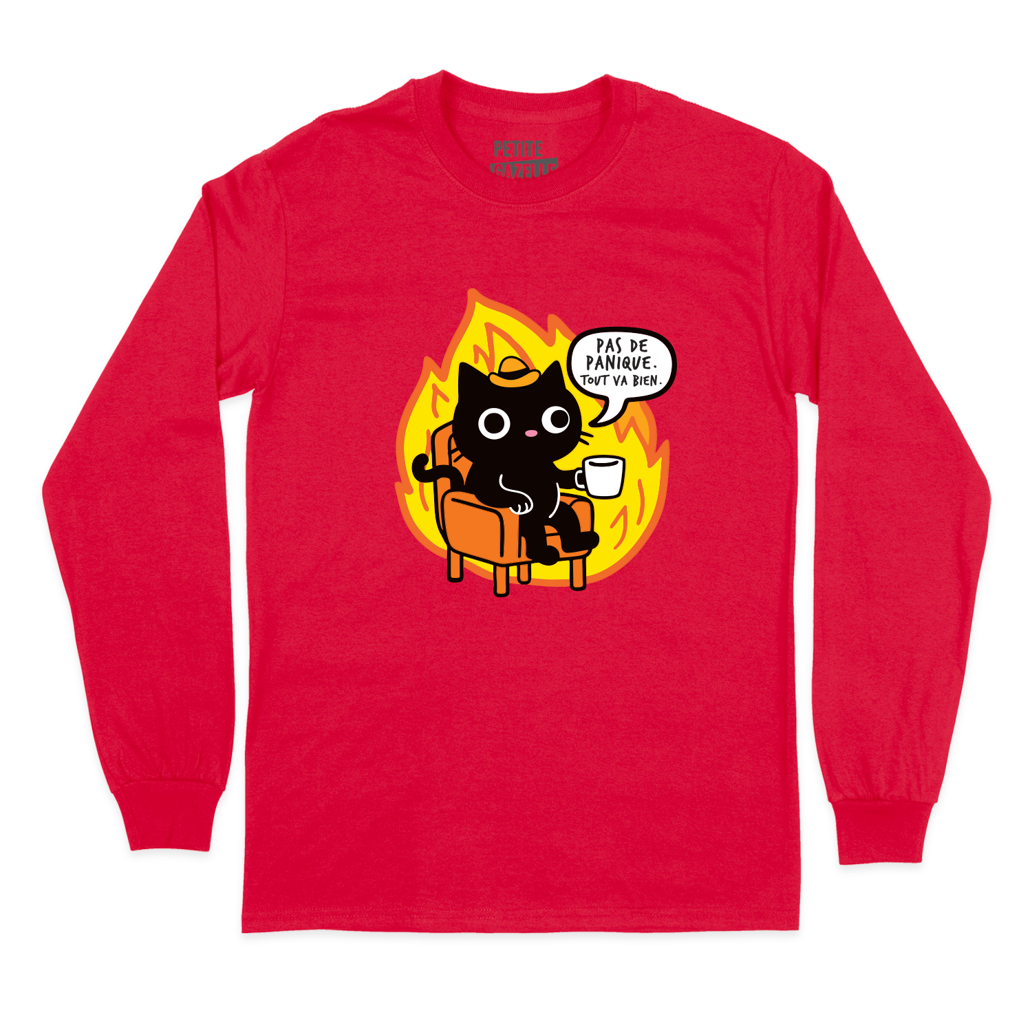 T-SHIRT À MANCHES LONGUES | Pas de panique, tout va bien.