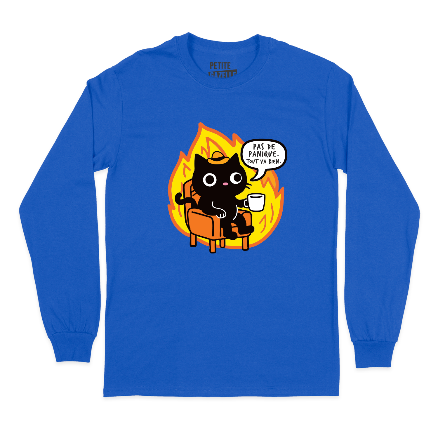 T-SHIRT À MANCHES LONGUES | Pas de panique, tout va bien.