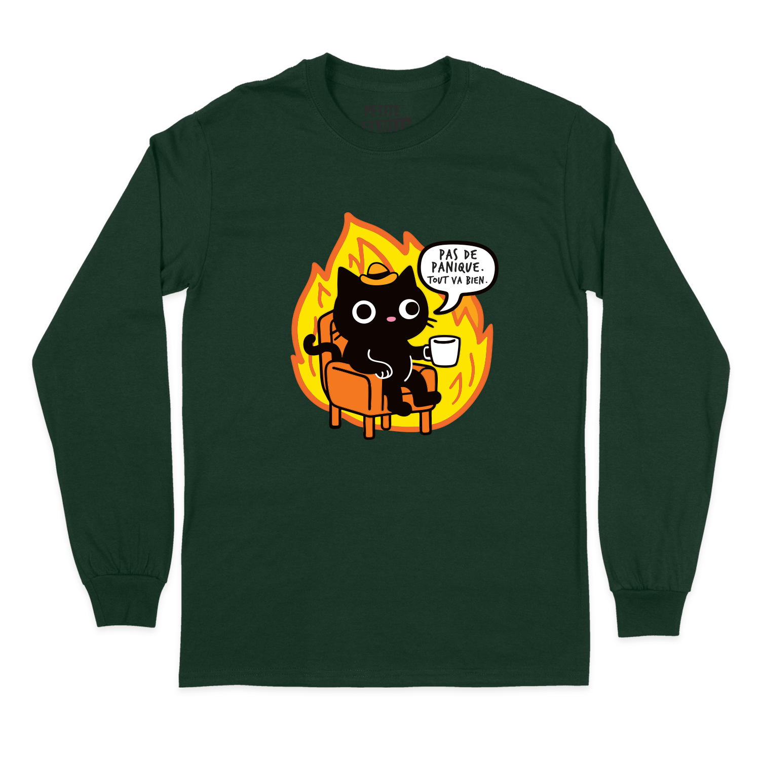 T-SHIRT À MANCHES LONGUES | Pas de panique, tout va bien.