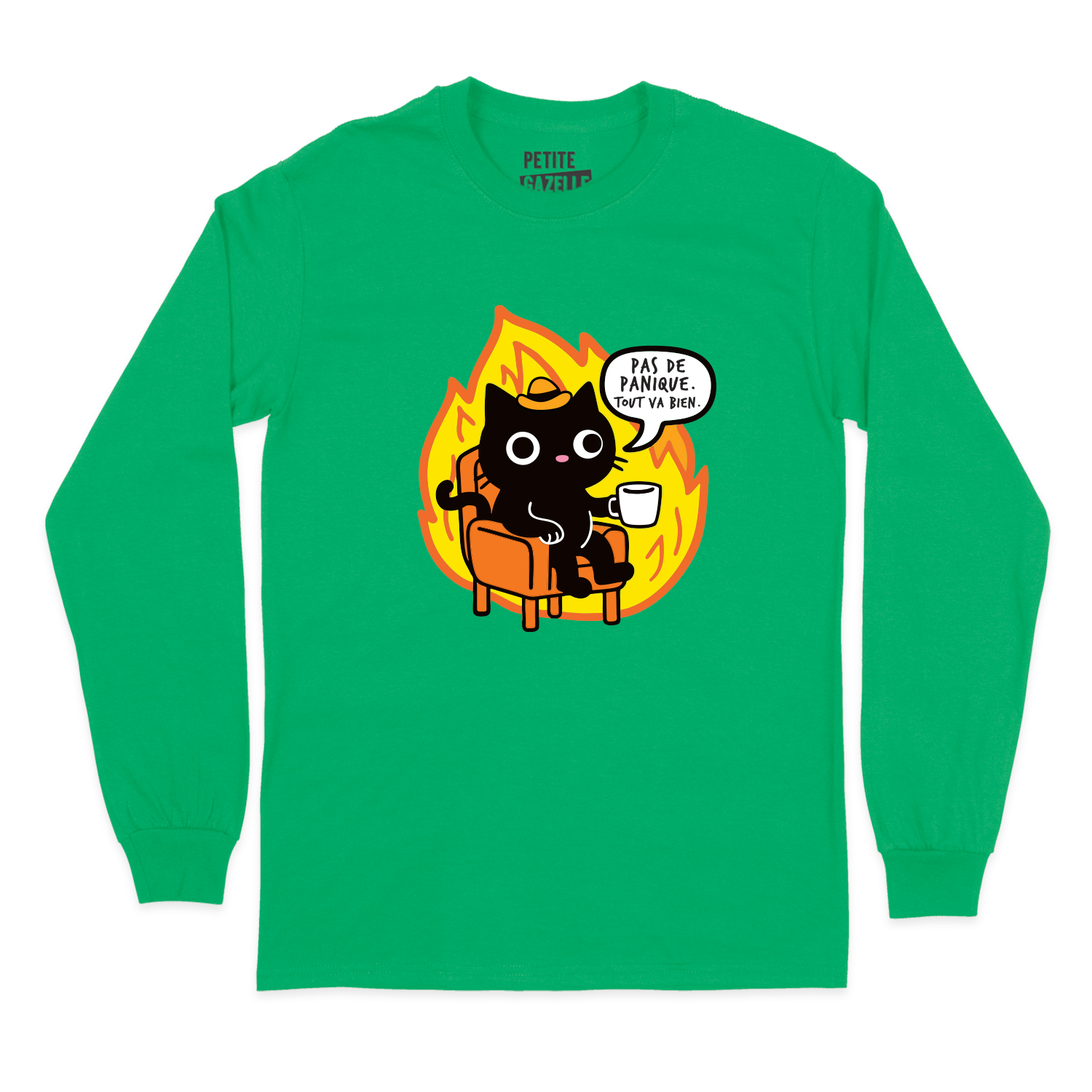 T-SHIRT À MANCHES LONGUES | Pas de panique, tout va bien.